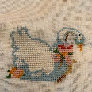 Vintage Cross Stitch design cloth sack